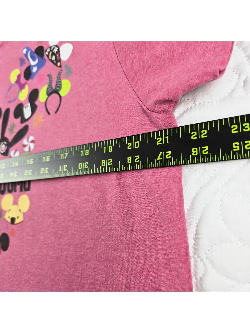 Walt Disney World Florida Pink T-Shirt with Mickey Ear Hat Design Size Large - Picture 5 of 7